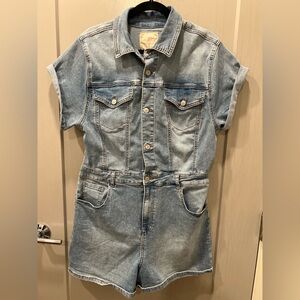 Altar'd State Blue Denim Romper